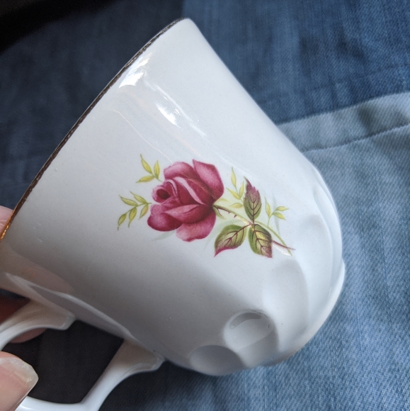 Vintage Anniversary rose bone China vintage teacup set - Picture 3 of 10